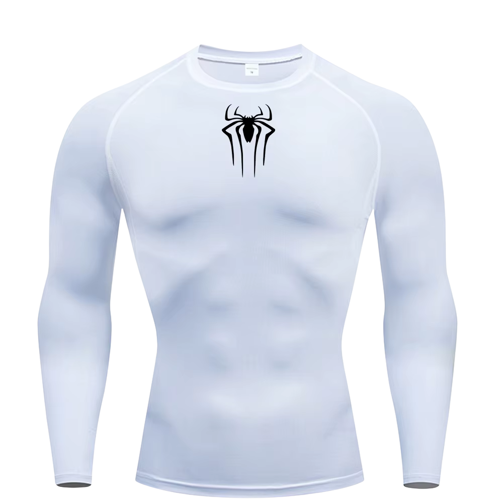 Small Logo Spider Compression Tee - Long Sleeve