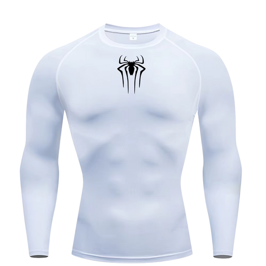 Small Logo Spider Compression Tee - Long Sleeve