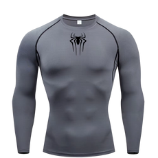 Small Logo Spider Compression Tee - Long Sleeve
