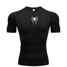Small Logo Spider Compression Tee - Short Sleeve