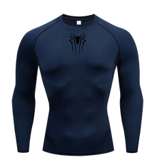 Small Logo Spider Compression Tee - Long Sleeve