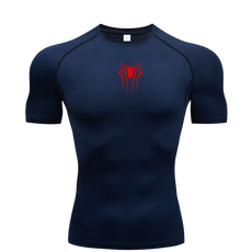 Small Logo Spider Compression Tee - Short Sleeve