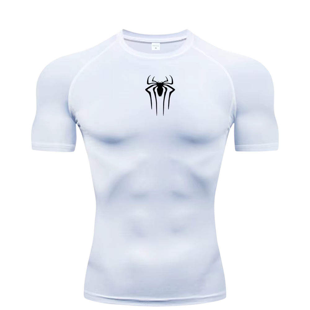 Small Logo Spider Compression Tee - Short Sleeve