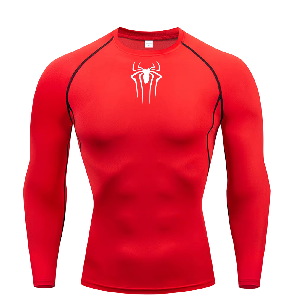 Small Logo Spider Compression Tee - Long Sleeve