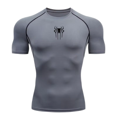 Small Logo Spider Compression Tee - Short Sleeve
