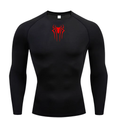 Small Logo Spider Compression Tee - Long Sleeve