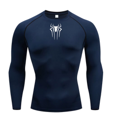 Small Logo Spider Compression Tee - Long Sleeve