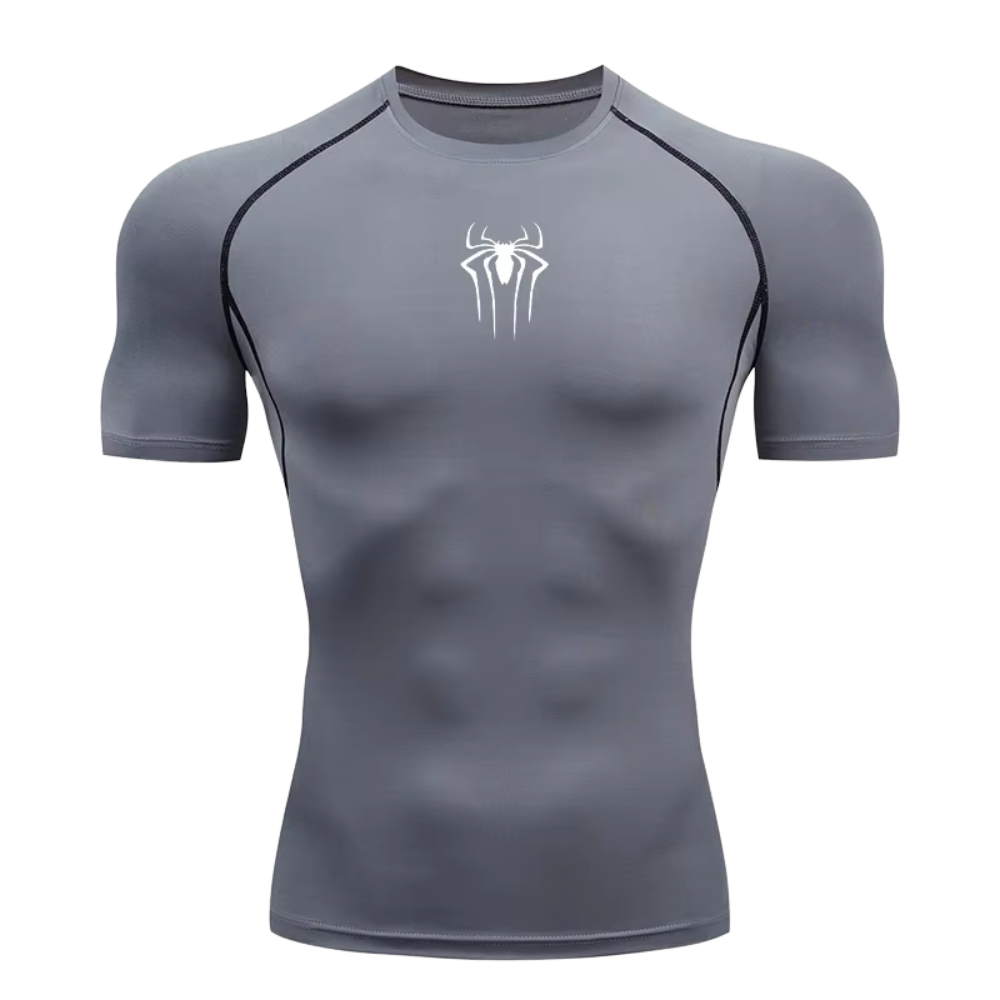 Small Logo Spider Compression Tee - Short Sleeve