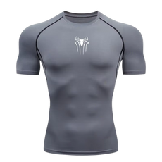 Small Logo Spider Compression Tee - Short Sleeve