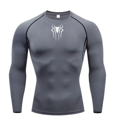 Small Logo Spider Compression Tee - Long Sleeve