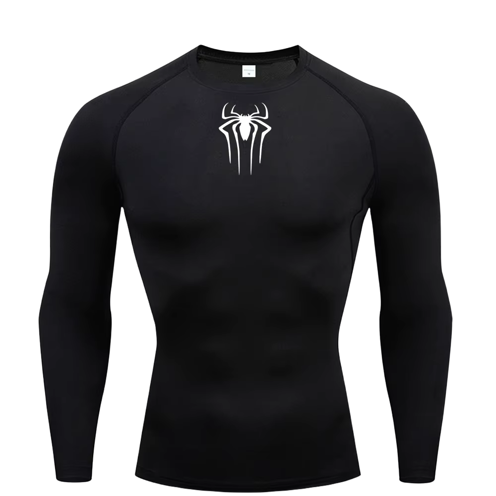 Small Logo Spider Compression Tee - Long Sleeve