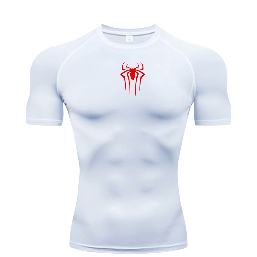Small Logo Spider Compression Tee - Short Sleeve