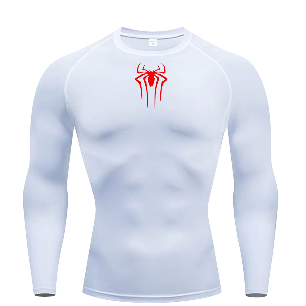 Small Logo Spider Compression Tee - Long Sleeve