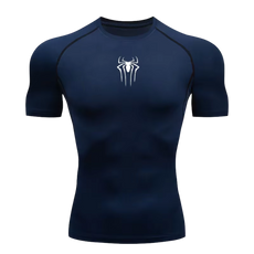 Small Logo Spider Compression Tee - Short Sleeve