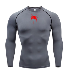 Small Logo Spider Compression Tee - Long Sleeve