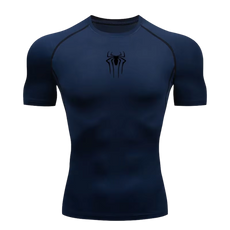 Small Logo Spider Compression Tee - Short Sleeve