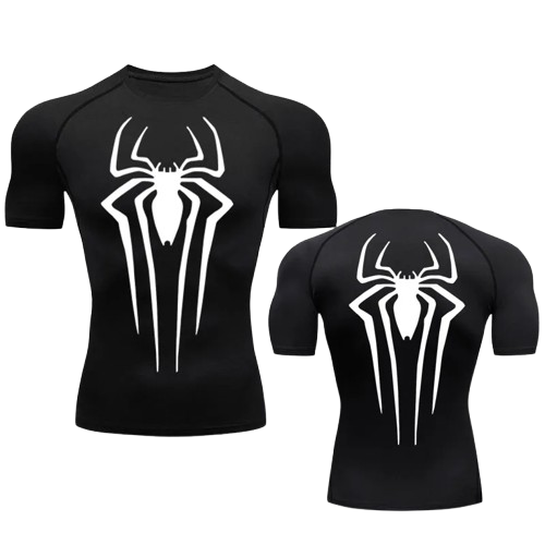 BLKOUT Short Sleeve Large Spider Compression Shirt