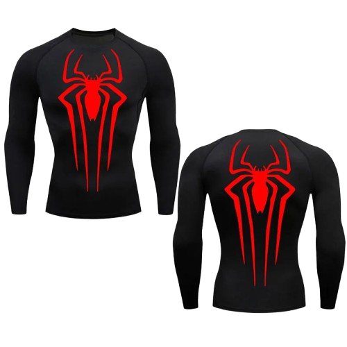 BLKOUT Long Sleeve Large Spider Compression Shirt