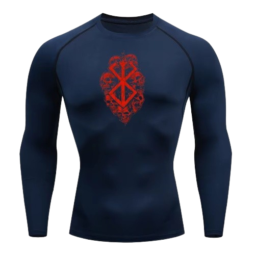 BLKOUT Long Sleeve Berserk Skulls Compression Shirt