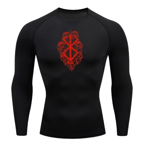 BLKOUT Long Sleeve Berserk Skulls Compression Shirt