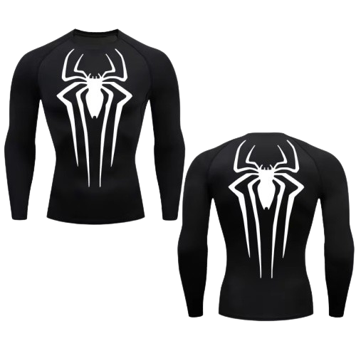 BLKOUT Long Sleeve Large Spider Compression Shirt