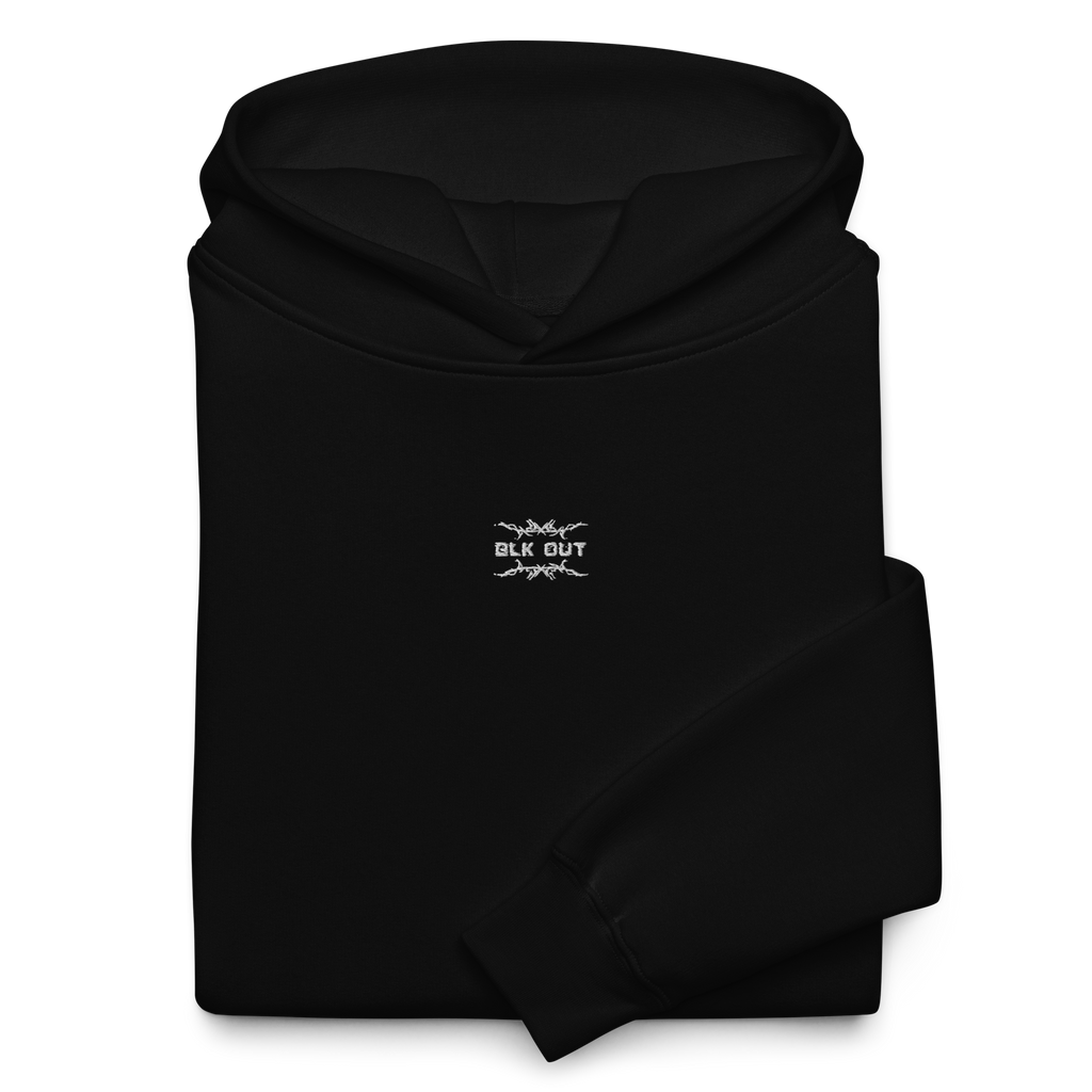 BLK OUT Minimalist Oversized HOODIE - White Detail